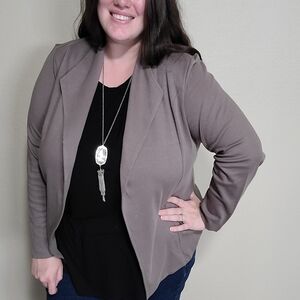 Style & Co Stylish Beige Women's Light Blazer Jacket XL